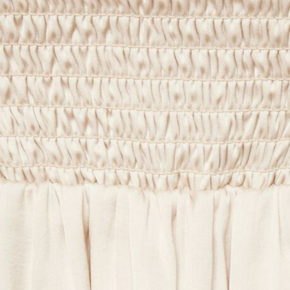Dynamite Satin Babydoll Mini Dress | Cream / Champagne | Size XL NWT - Picture 5 of 6